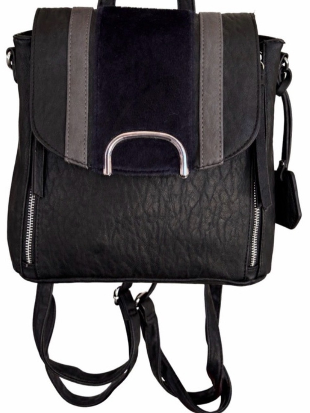 Jessica Simpson Black and Gray Backpack